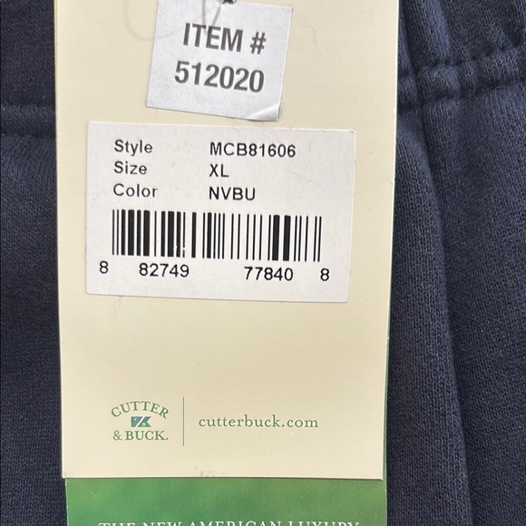 Cutter & Buck Blue Joggers Relaxed Fit Elastic Waist, New With Tags - Picture 3 of 9